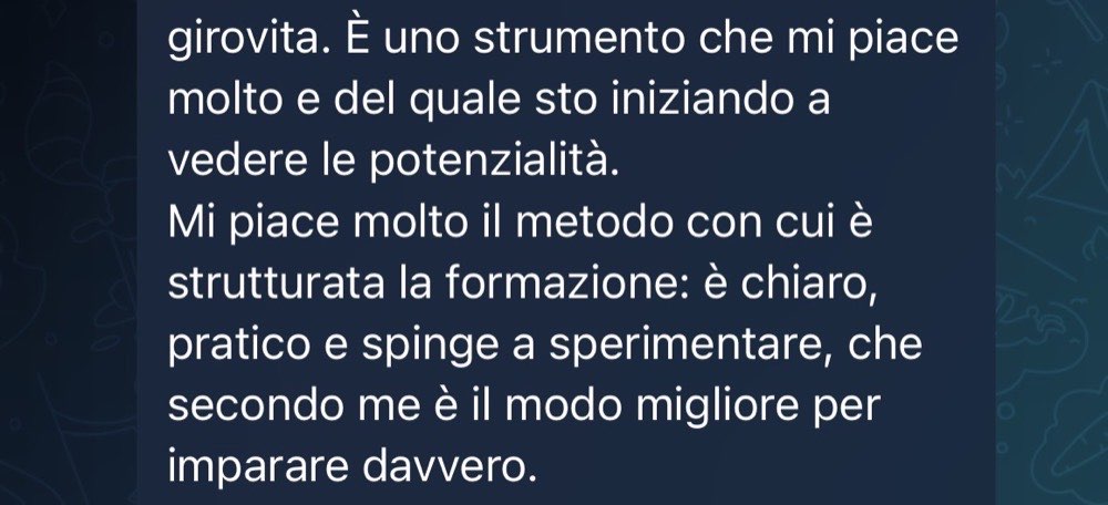 Messaggio di una farmacista nel canale del percorso