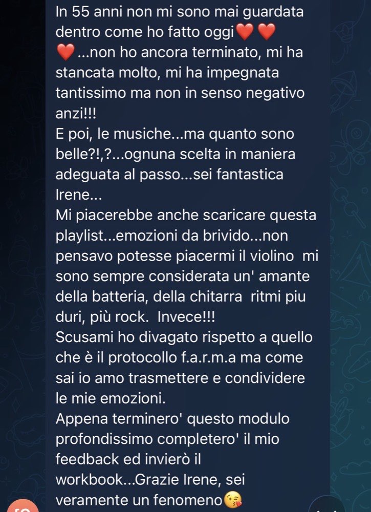 Messaggio di una farmacista nel canale del percorso