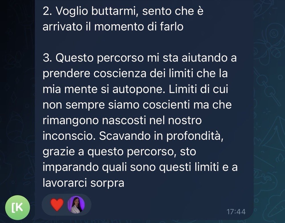 Messaggio di una farmacista nel canale del percorso